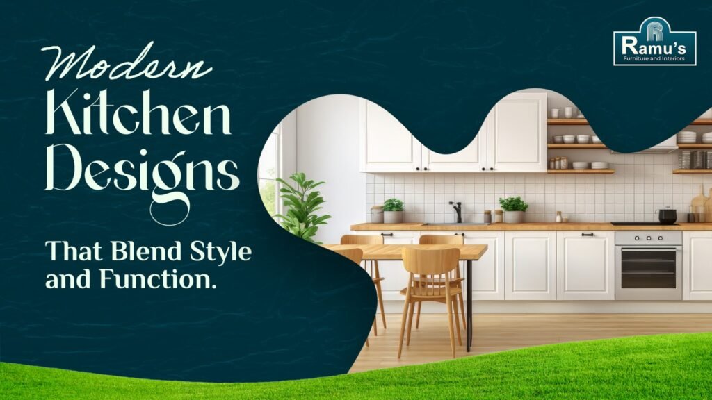 Modern kitchen interior designed with stylish modular finishes